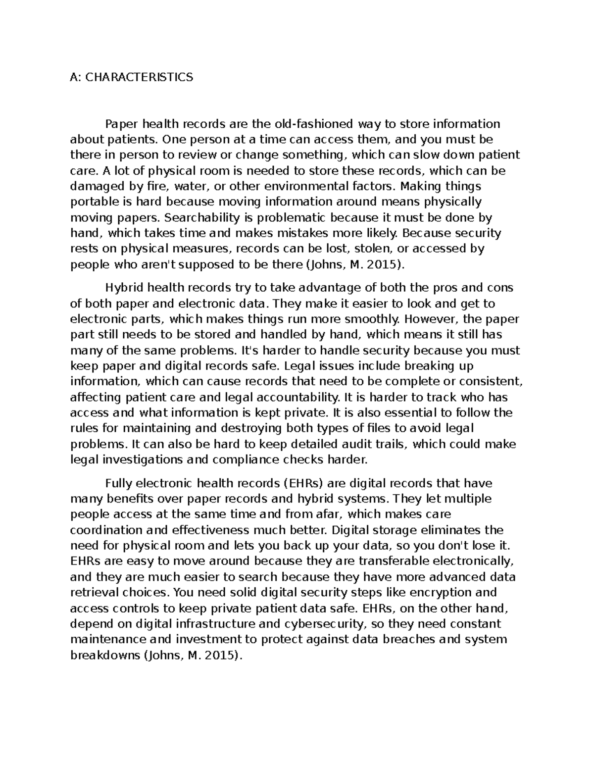 C803 TASK 3 - The results from parts B1 and B2 show that the data ...