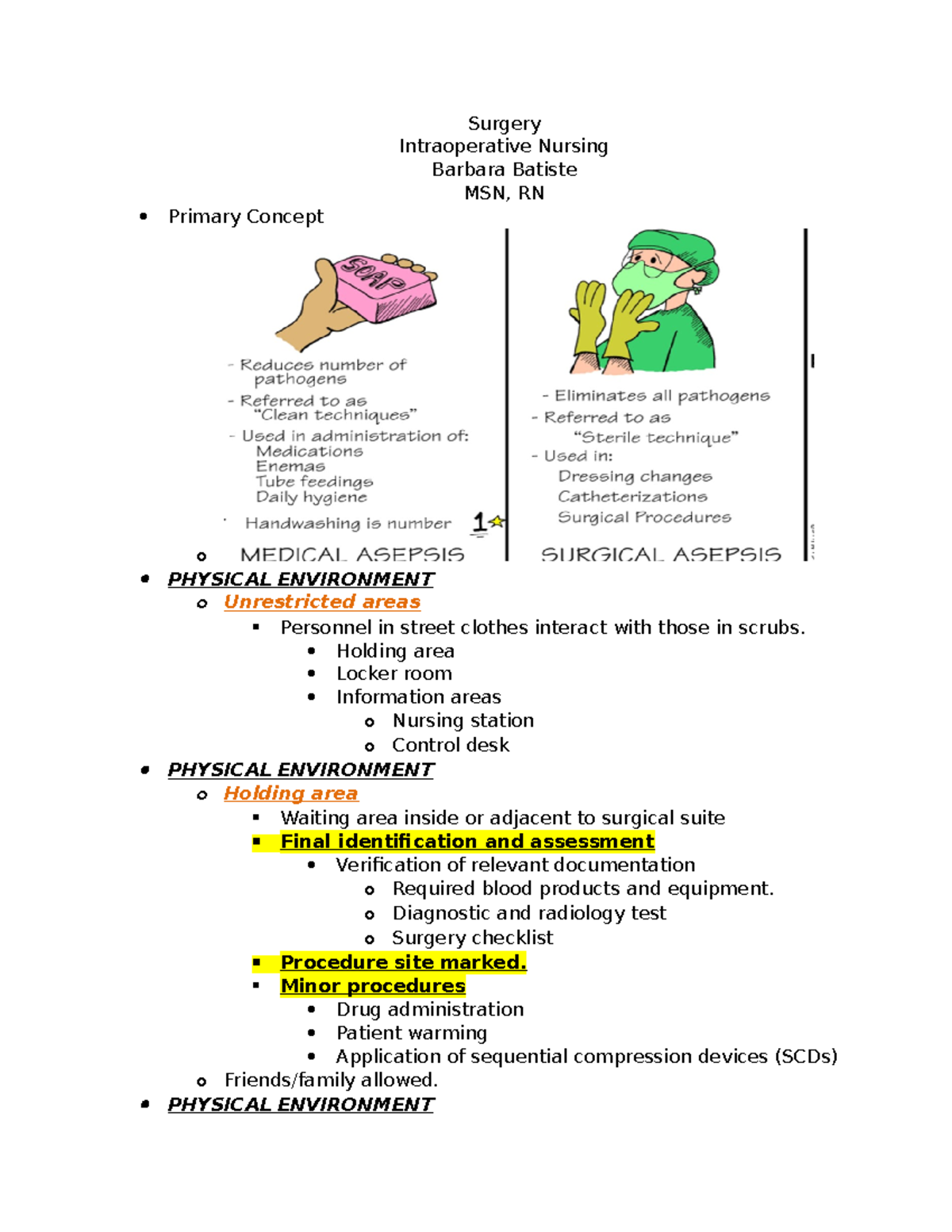 Surgery Intraoperative Nurisng - Surgery Intraoperative Nursing Barbara ...