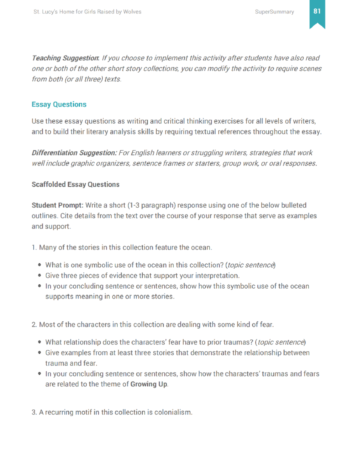 St. Lucy's Home for Girls Raised by Wolves - Super Summary Study Guide ...