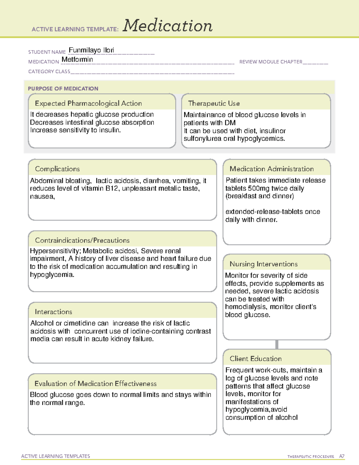 Filori Medication Template medication - ACTIVE LEARNING TEMPLATES ...