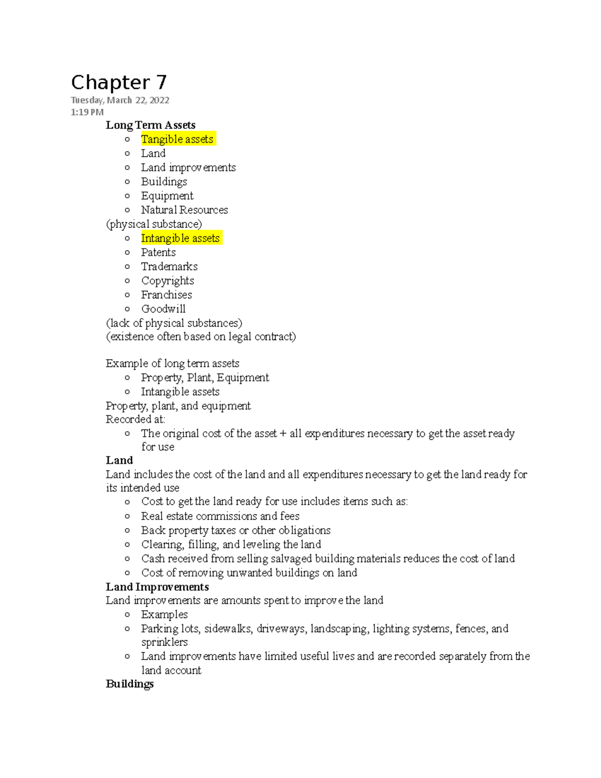 Accounting Chapter 7 - Chapter 7 Tuesday, March 22, 2022 1:19 PM Long ...