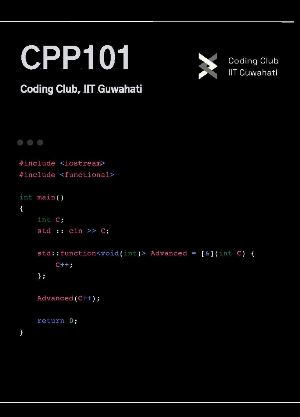 CPP101 Week-1 - Snnsndnd - CPP Coding Club, IIT Guwahati - Studocu