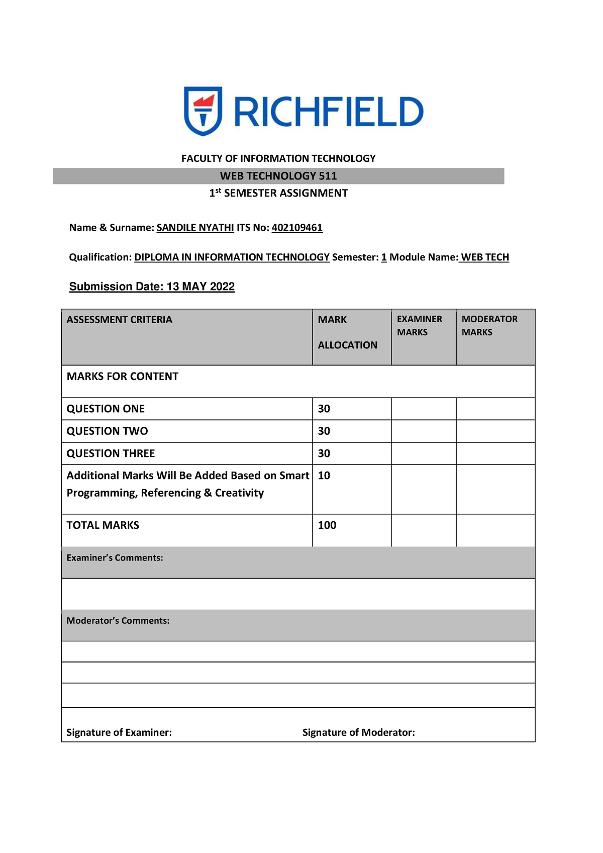 web technology assignment 1