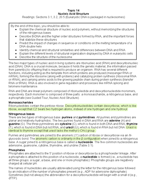 BIOC 3560 C01 W23 9204 - Outline - BIOC*3560 Structure And Function In ...