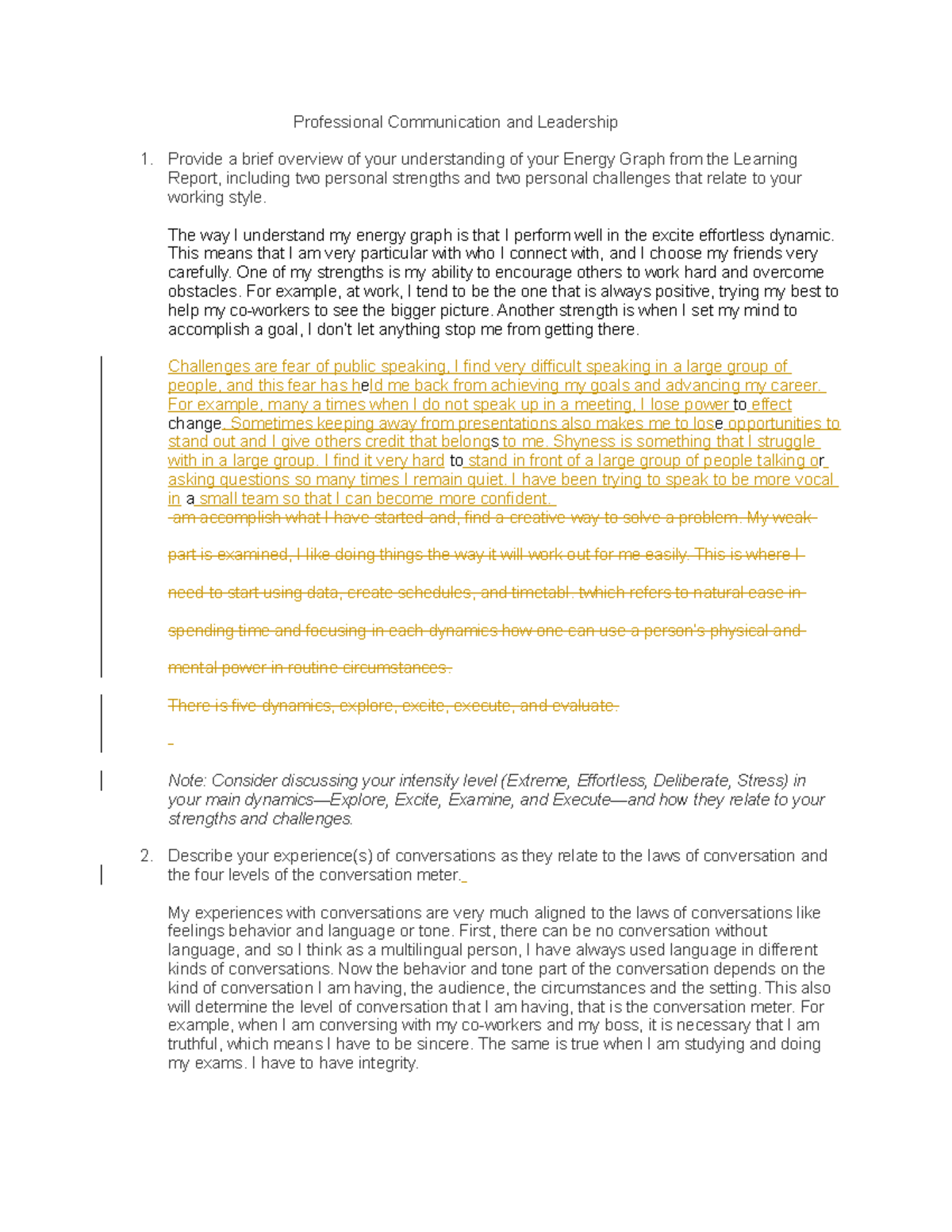 Joyce Task 3 - Leadership Comm - C820 - WGU - Studocu