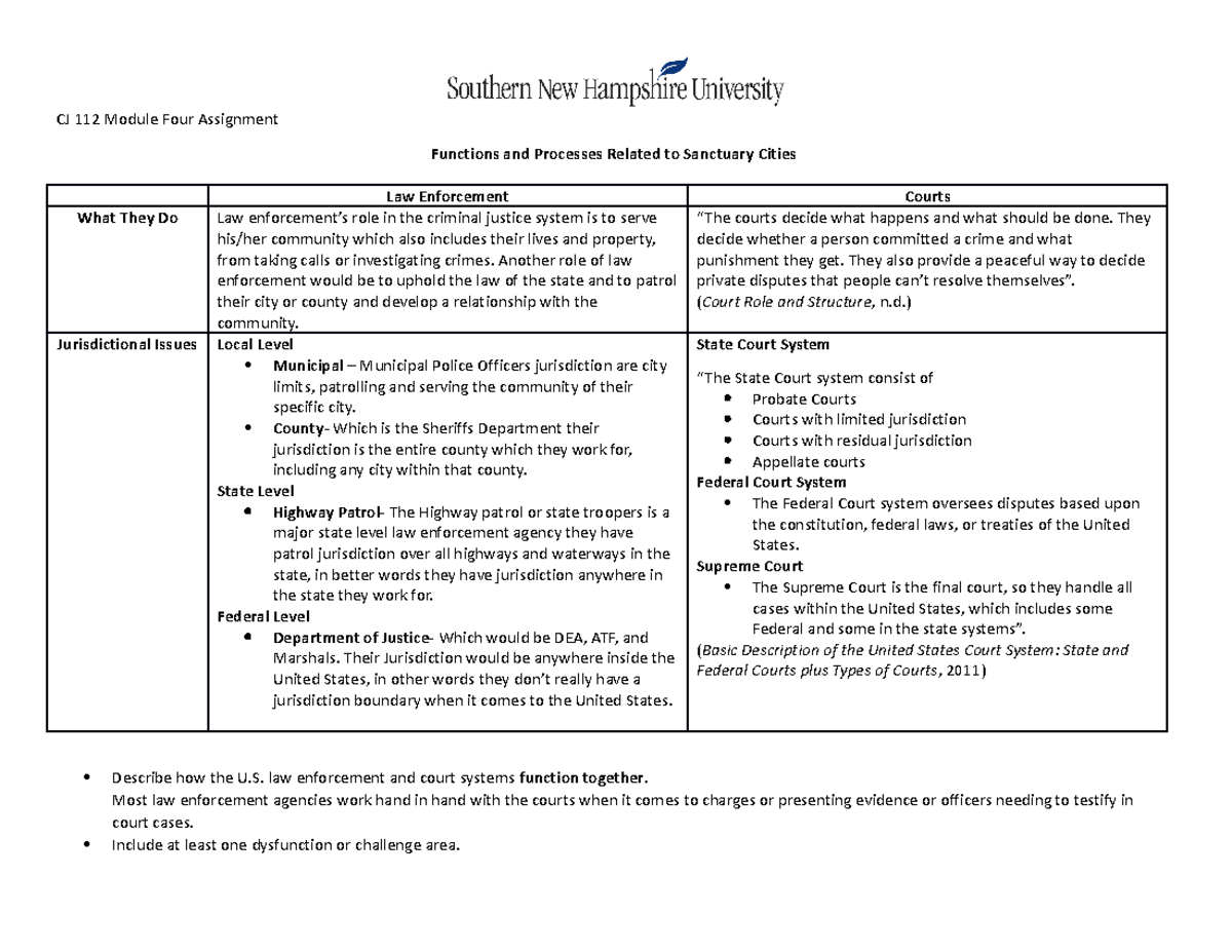 CJ 112 Module Four Assignment Template - CJ 112 Module Four Assignment ...