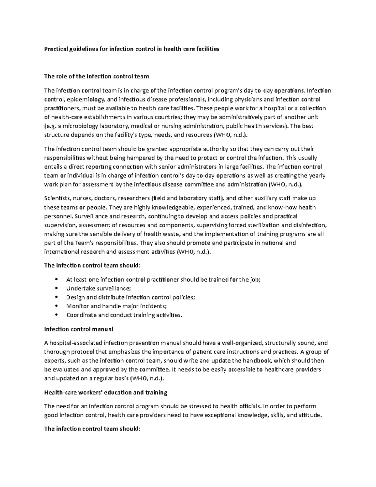 PRACTICAL GUIDELINES FOR INFECTION CONTROL IN HEALTH CARE FACILITIES 2020 visual data 7