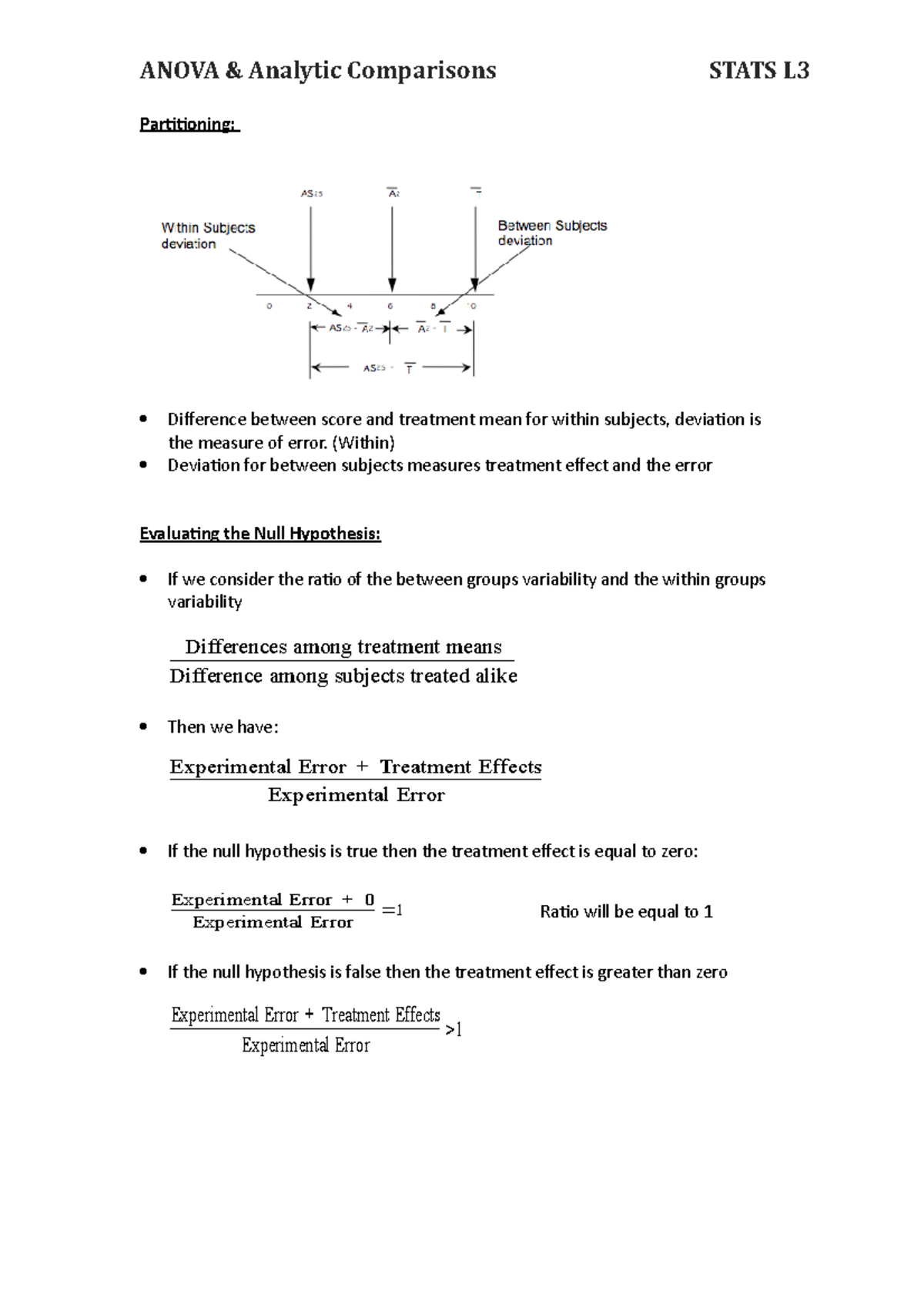 Statistics Lecture 3 - ANOVA &amp; Analytic Comparisons STATS L3 ...