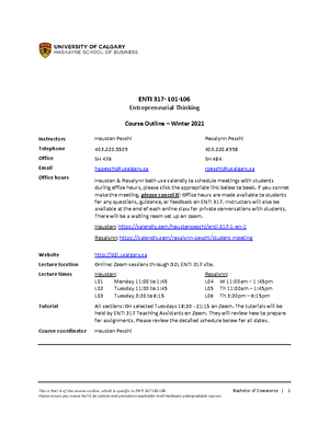 F23 Enti 317 L03 L06 Course Outline Part A Peschl Knibbe Senkow