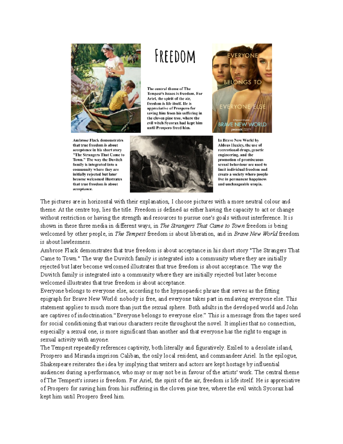 Unit 4 - Activity 6 Poster Project - The pictures are in horizontal ...