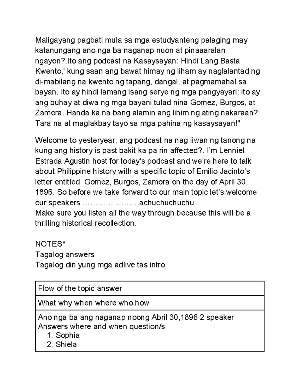 Podcast - Maligayang pagbati mula sa mga estudyanteng palaging may ...