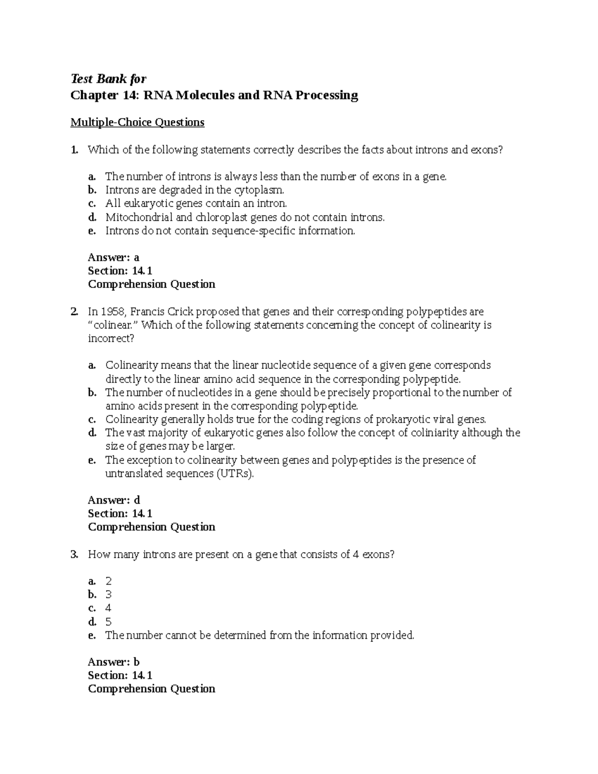 Ch14 - lecture slides from Susan Hoffman for exam 4 - Test Bank for ...