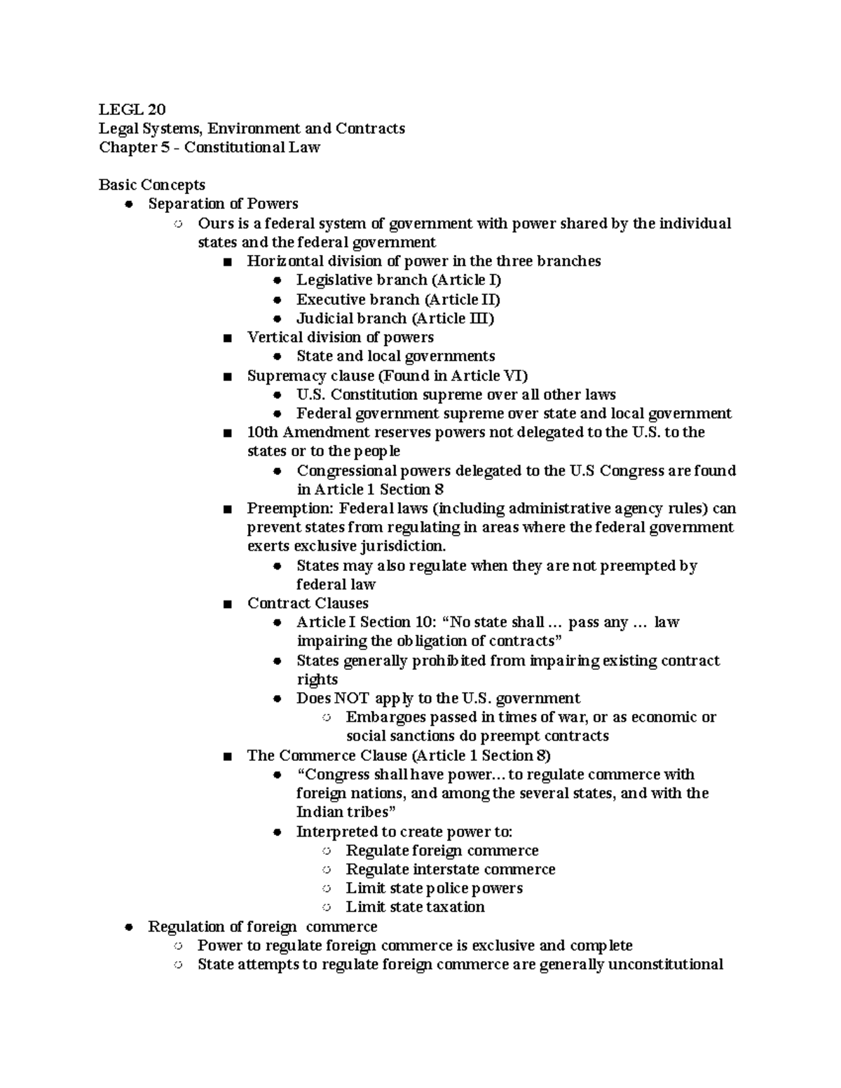 LEGL 20 - Chapter 5 - LEGL 20 Legal Systems, Environment And Contracts ...