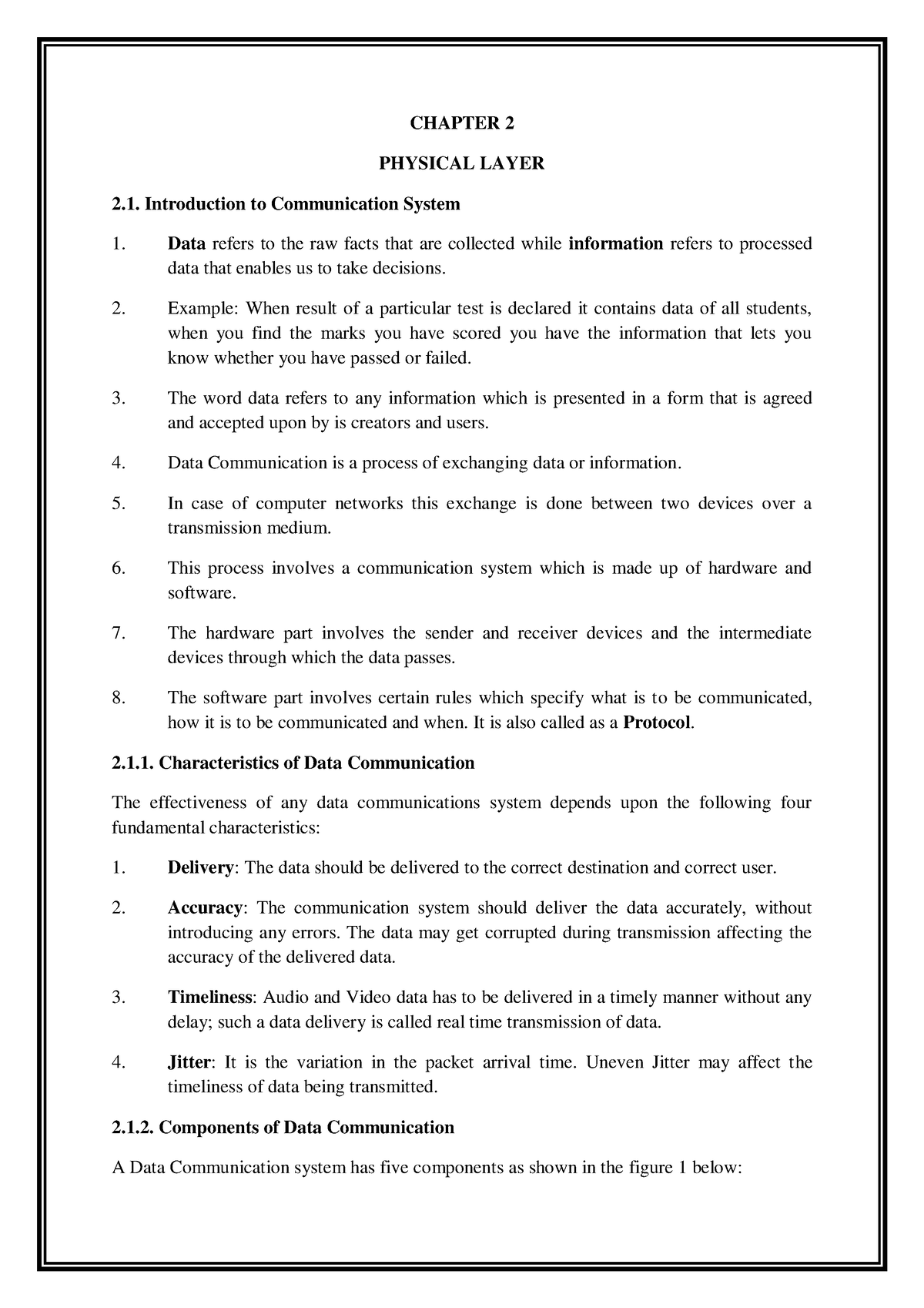 Chapter 2 2023 - Notes - CHAPTER 2 PHYSICAL LAYER Introduction To ...