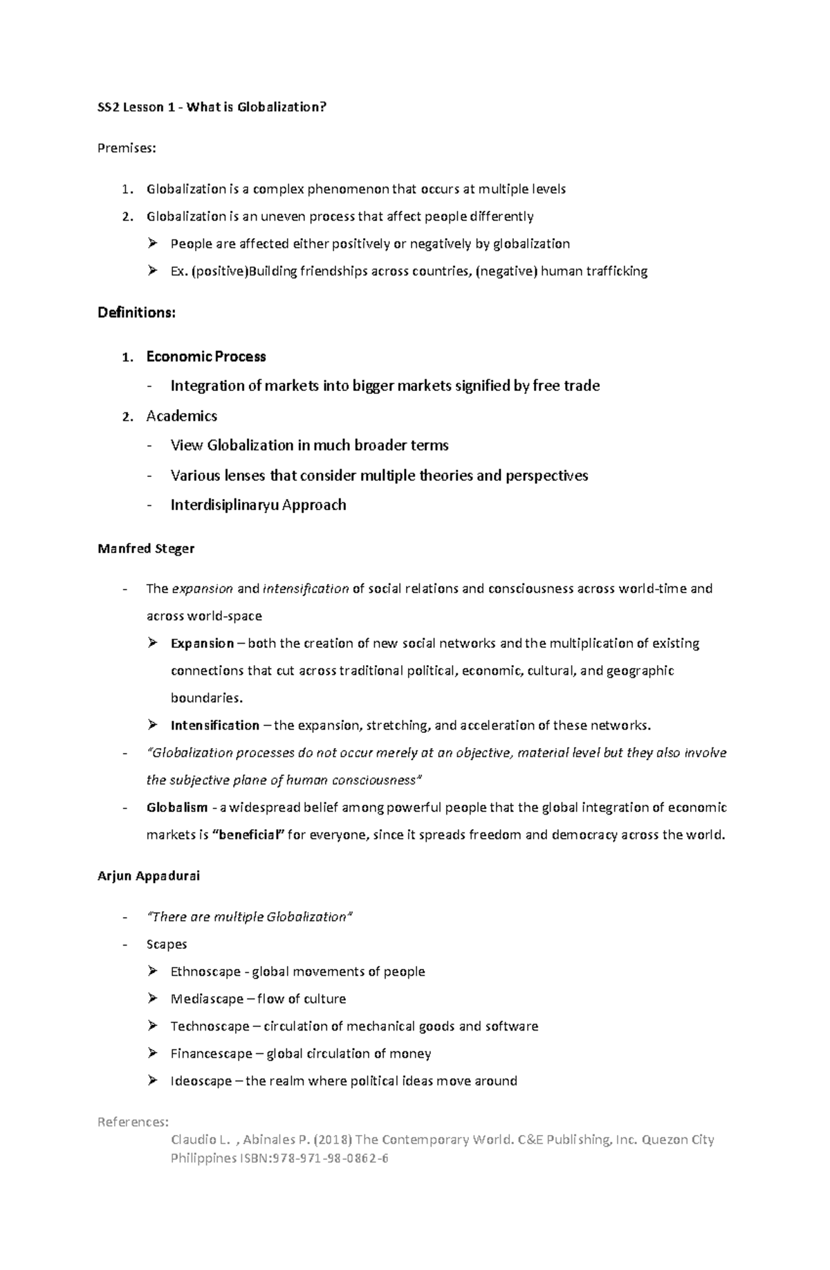 Globalization - SS2 Lesson 1 - What is Globalization? Premises ...