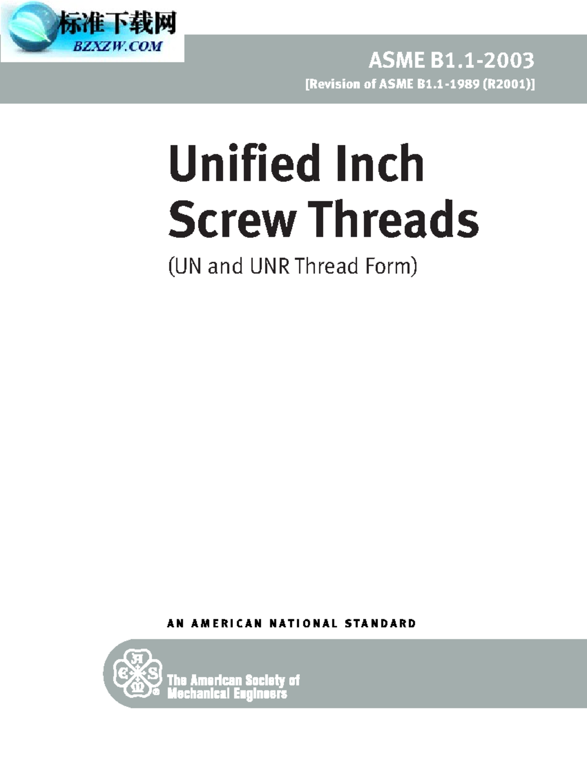 ASME B1.1 2003 - .... - A N A M E R I C A N N A T I O N A L S T A N D A ...
