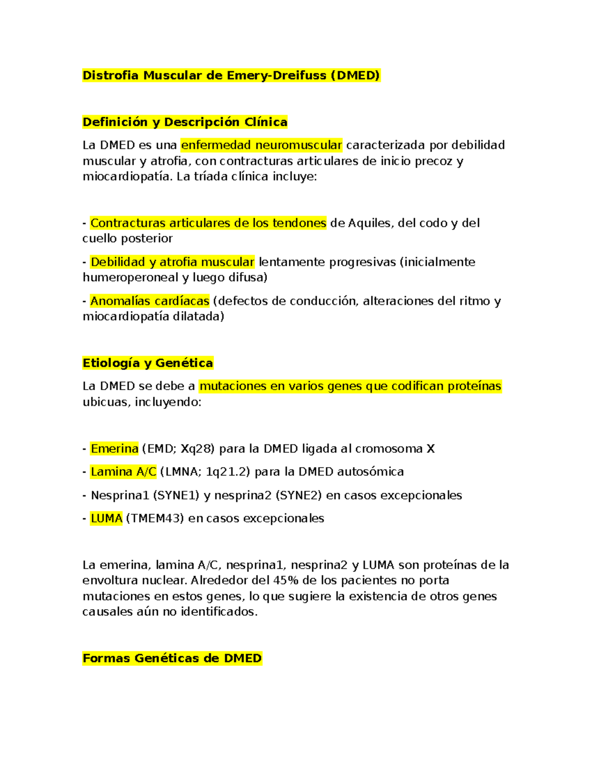 DMED - Distrofia Muscular Emery-Dreifuss - Distrofia Muscular de Emery ...