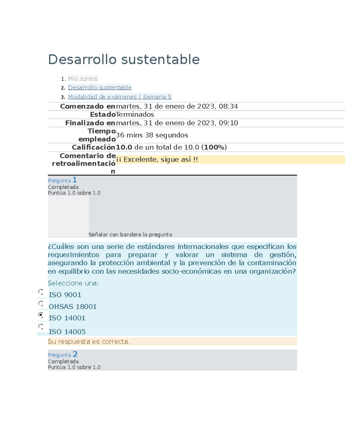 Desarrollo Sustentable Examen Final - Desarrollo Sustentable 1. Mis ...