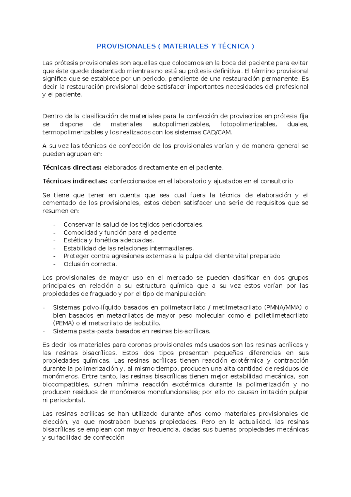 Provisionales - El término provisional significa que se establece por ...