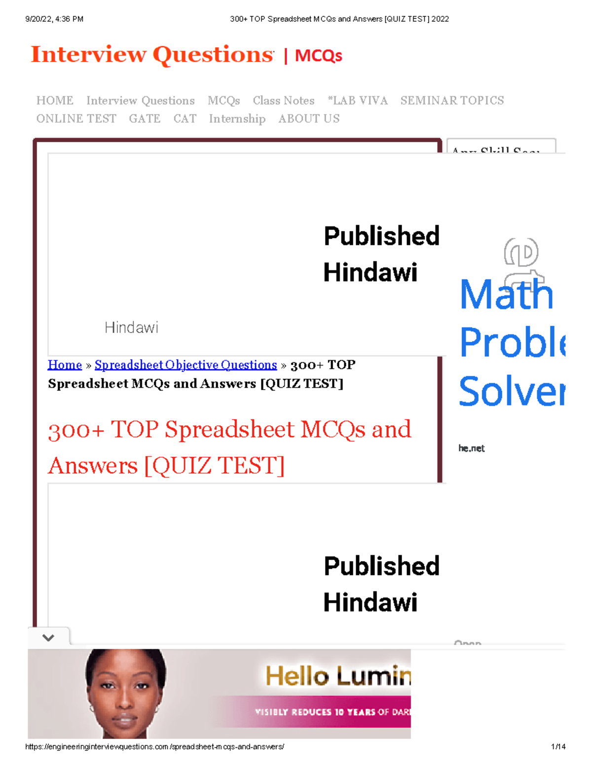300+ TOP Spreadsheet MCQs and Answers [QUIZ TEST] 2022 In a spreadsheet, letters are used to