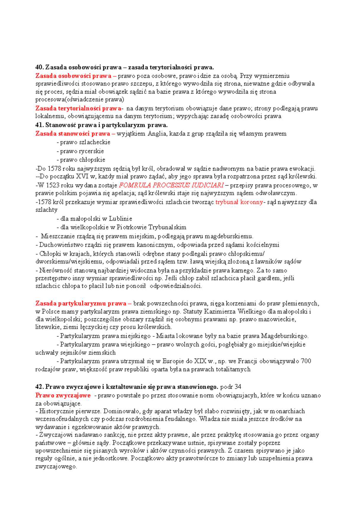 Zagadnienia historia prawa - Zasada osobowości prawa – zasada ...