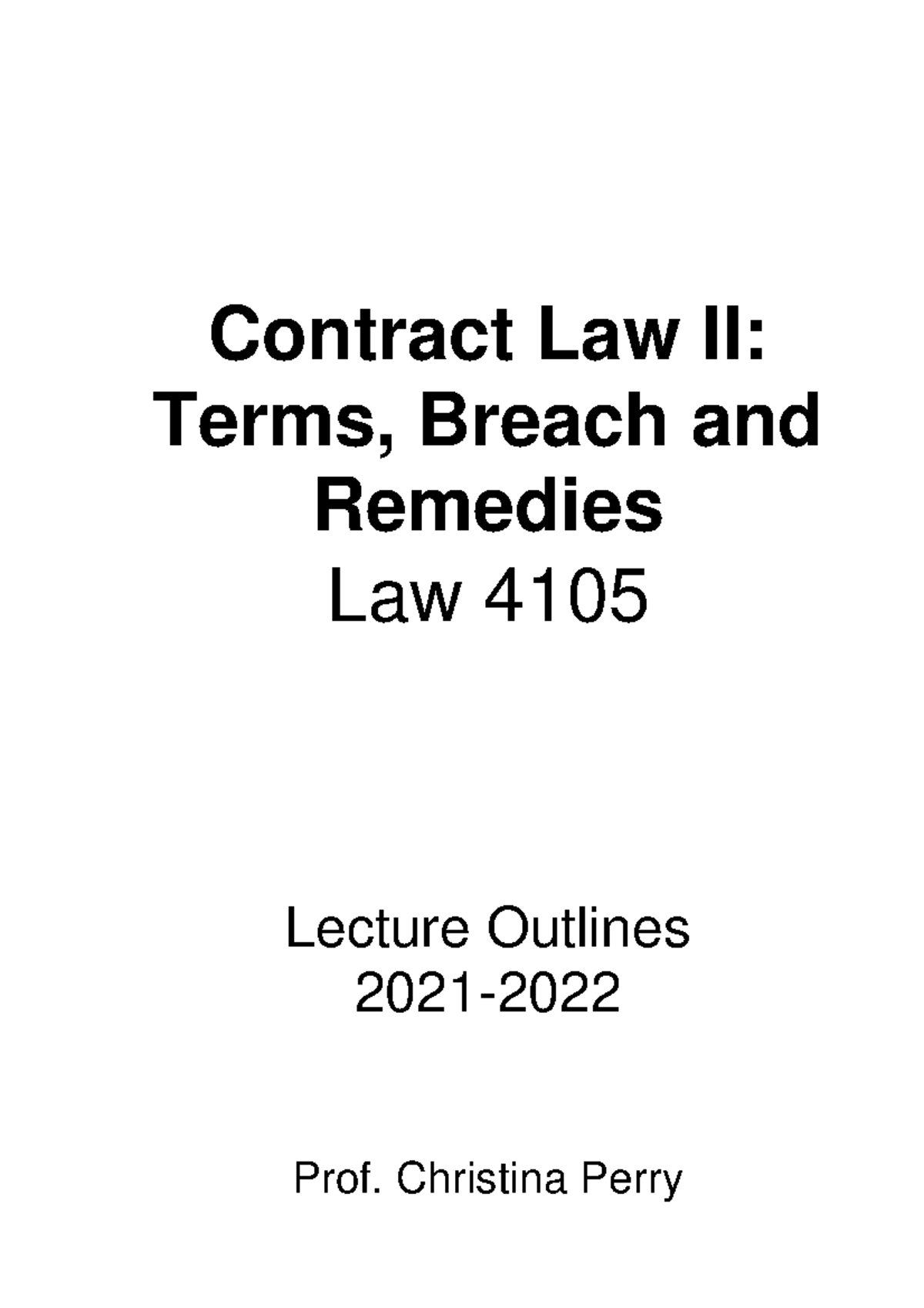 2021-22-lecture-notes-law-4105-contract-law-ii-terms-breach-and