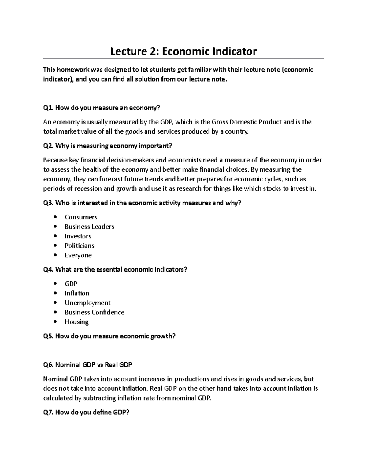 Tutorial 3 (economic indicator) FINS1612 T3 2021 FINS1612 UNSW