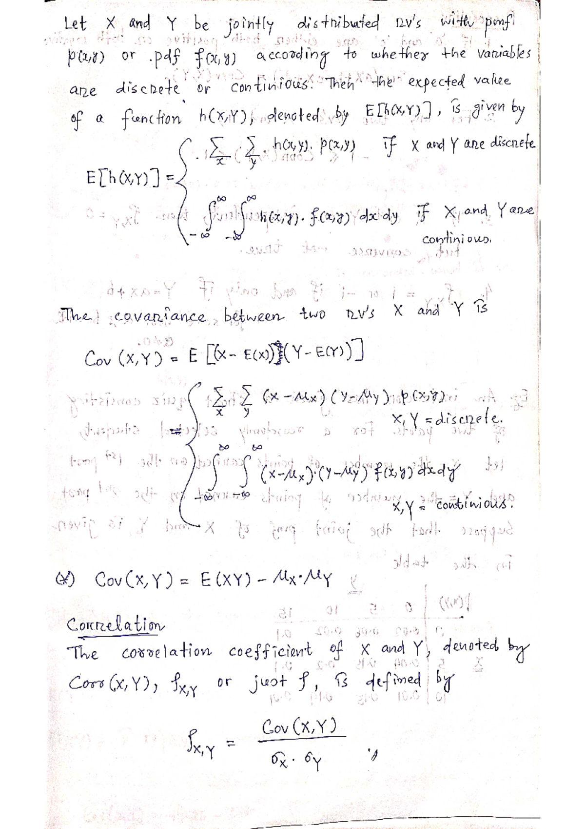 C38 PS Notes 5 - Probability - Let X and Y be jointly distributed with ...