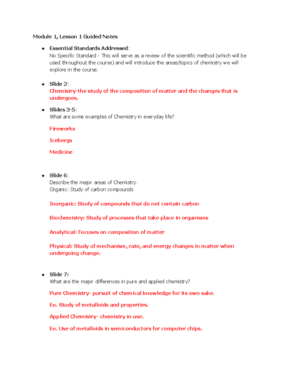 Module One Lesson One Guided Notes- Module 1, Lesson 1 Guided Notes ...