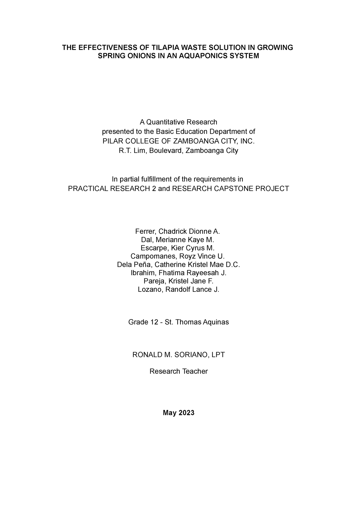 Ferrer- Final Binding - REsraech paper - THE EFFECTIVENESS OF TILAPIA ...