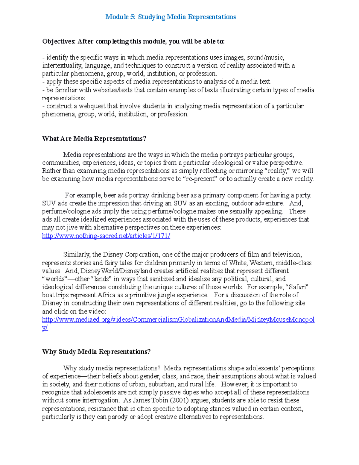 Ch05 Studying Media Representations - Module 5: Studying Media ...