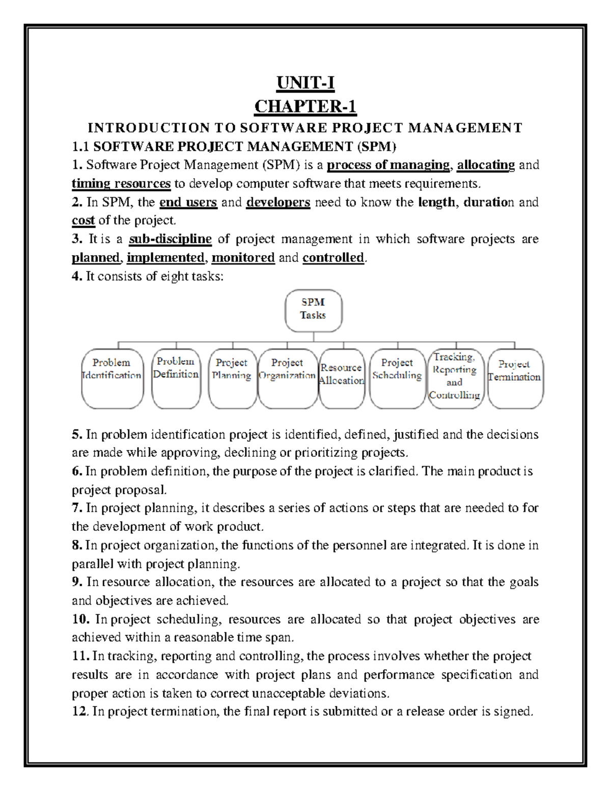 UNIT-1 Introduction To Project Management - UNIT-I CHAPTER ...