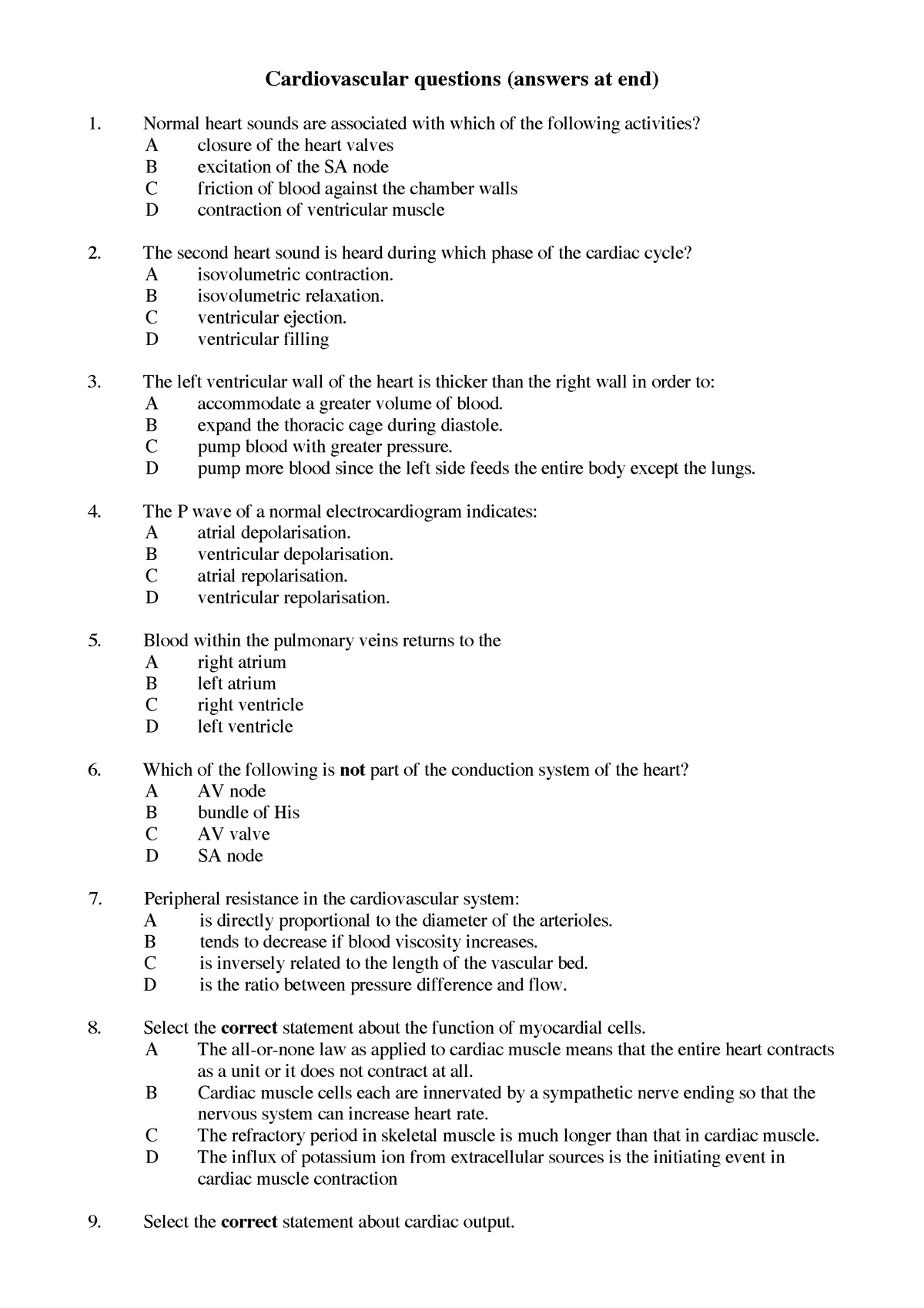 cardiovascular case study questions