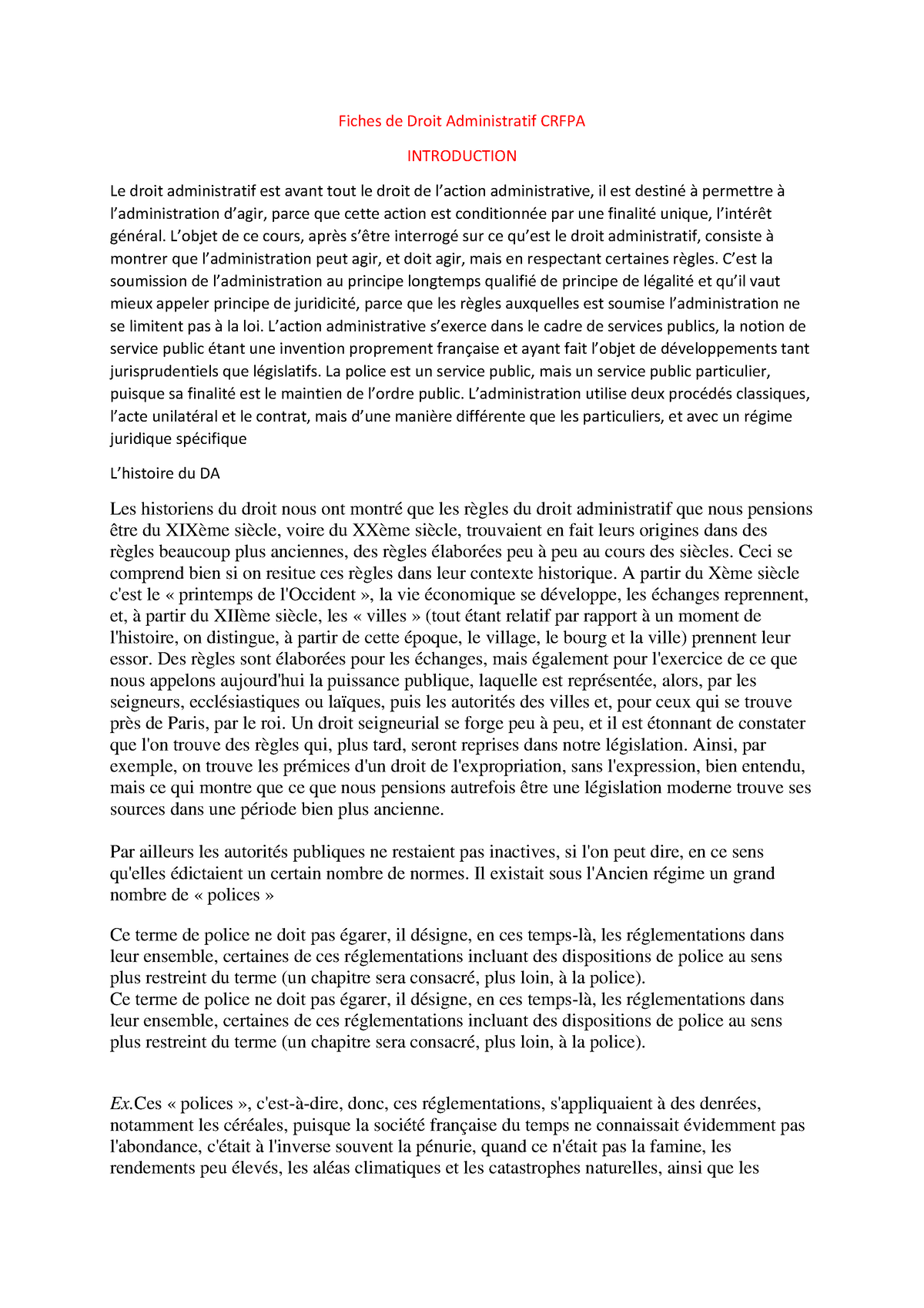 Fiches De Droit Administratif Crfpa - Fiches De Droit Administratif ...