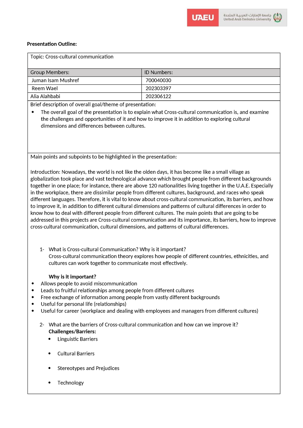 HSR Outline - Summary Introduction To Language & Communication ...