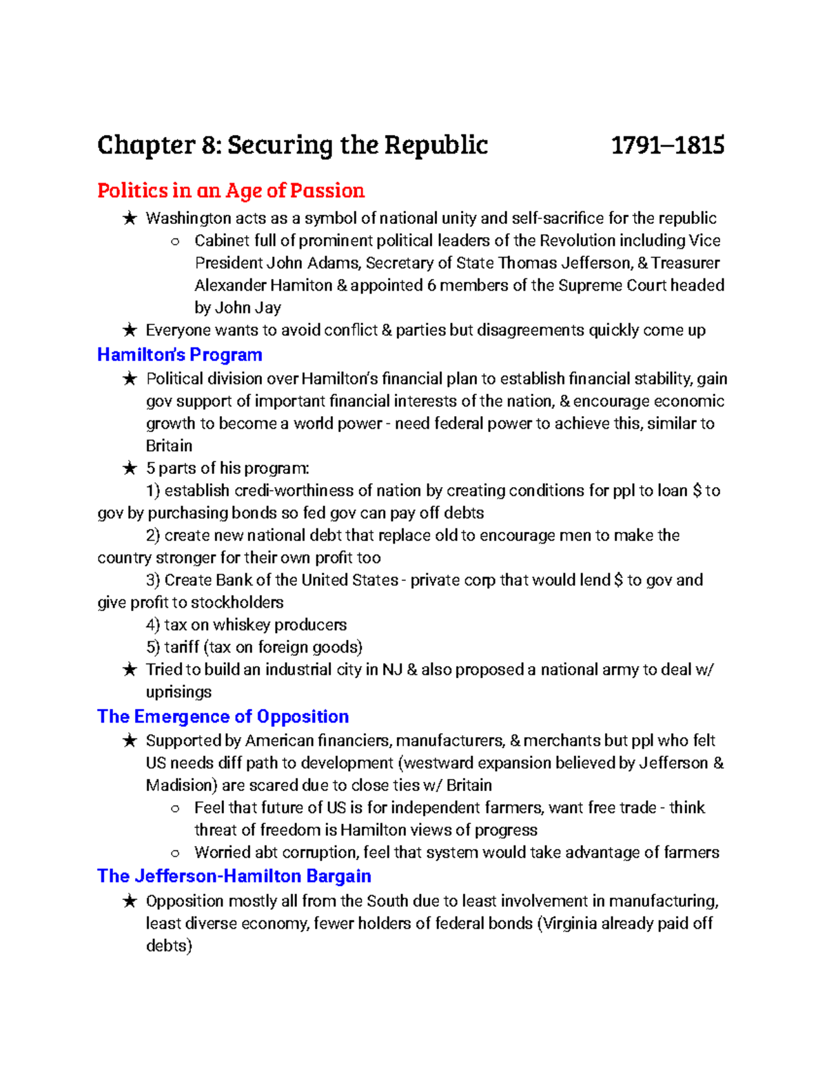 Chapter 8 Securing The Republic 1791–1815 - Chapter 8: Securing The ...