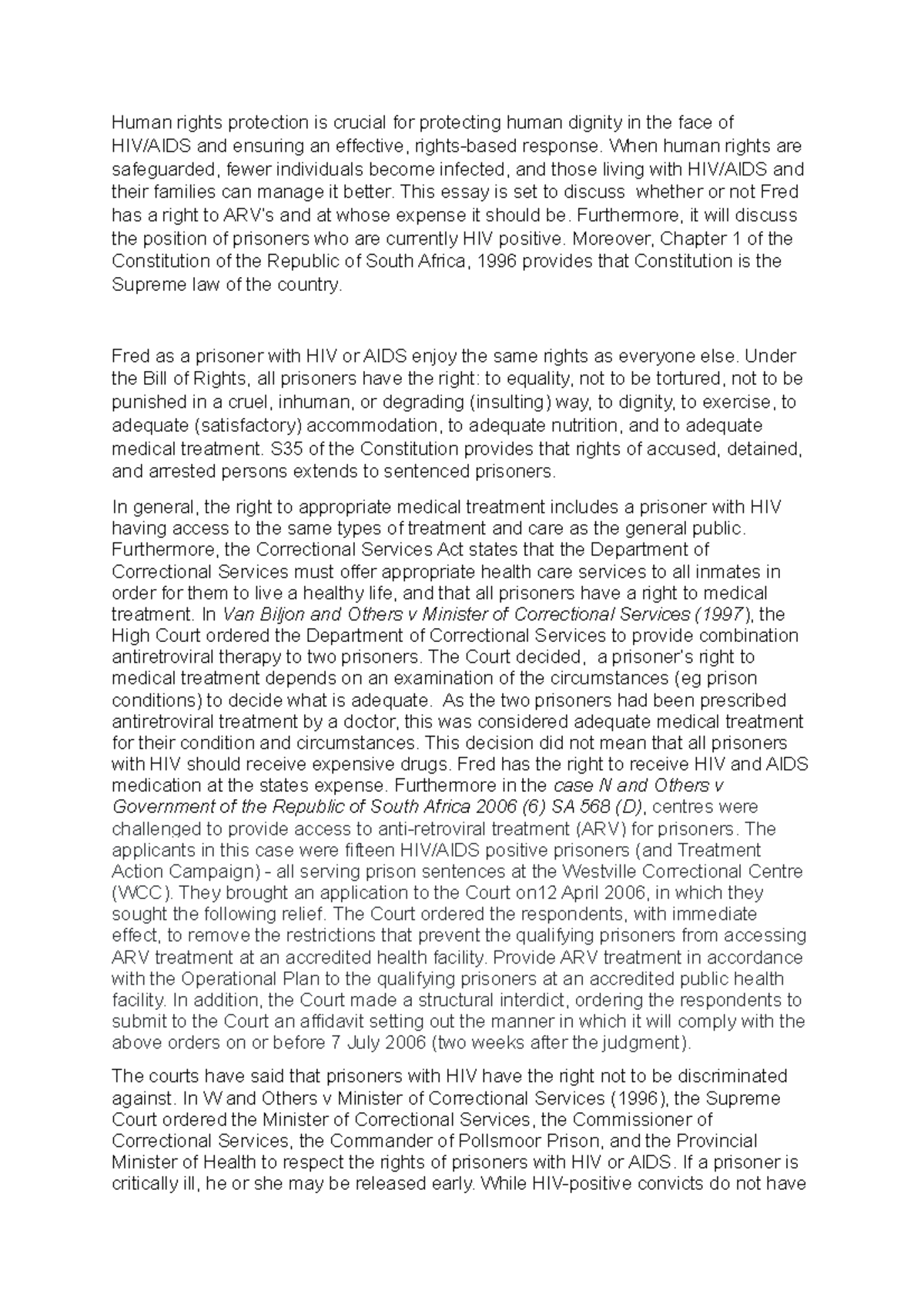 Human rights protection is crucial for protecting human dignity in the ...