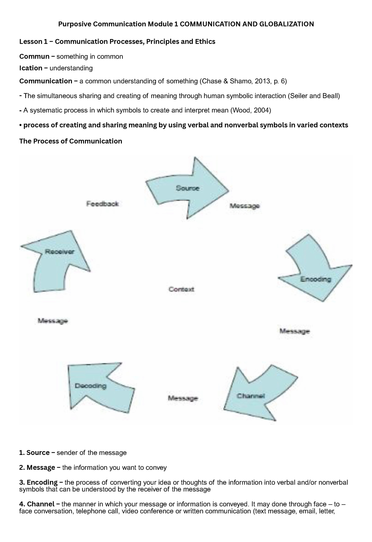 Purposive Communication Module 1 Communication AND Globalization ...