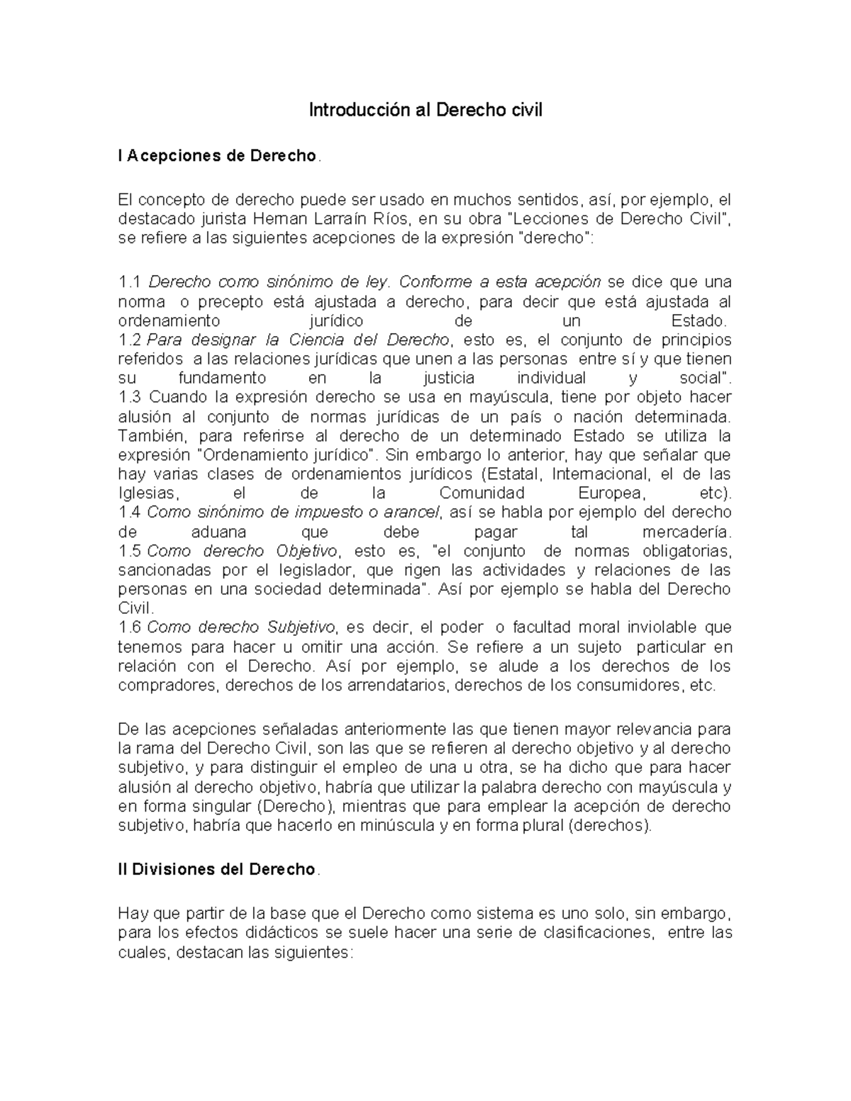 Introducción Al Derecho Civil - Introducción Al Derecho Civil I ...