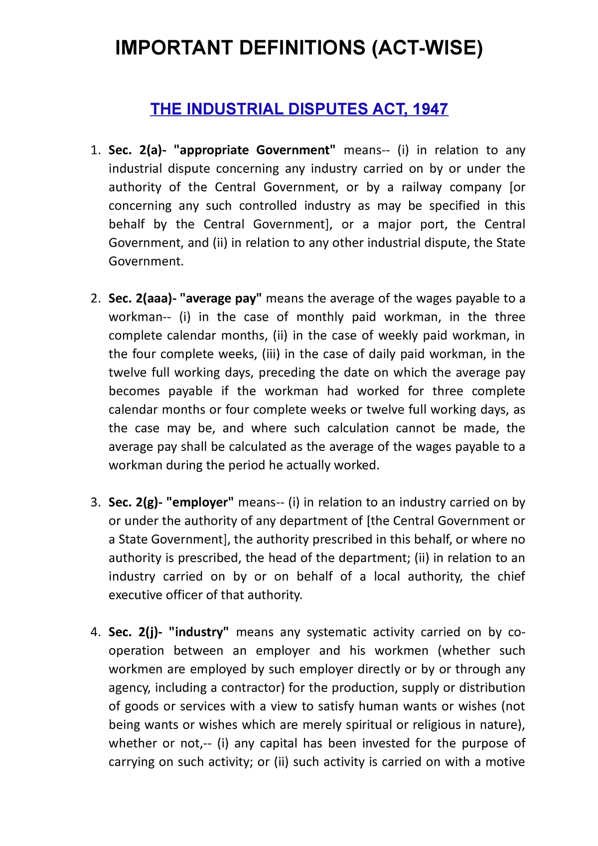 important-definitions-the-industrial-disputes-act-1947-1-sec-2-a