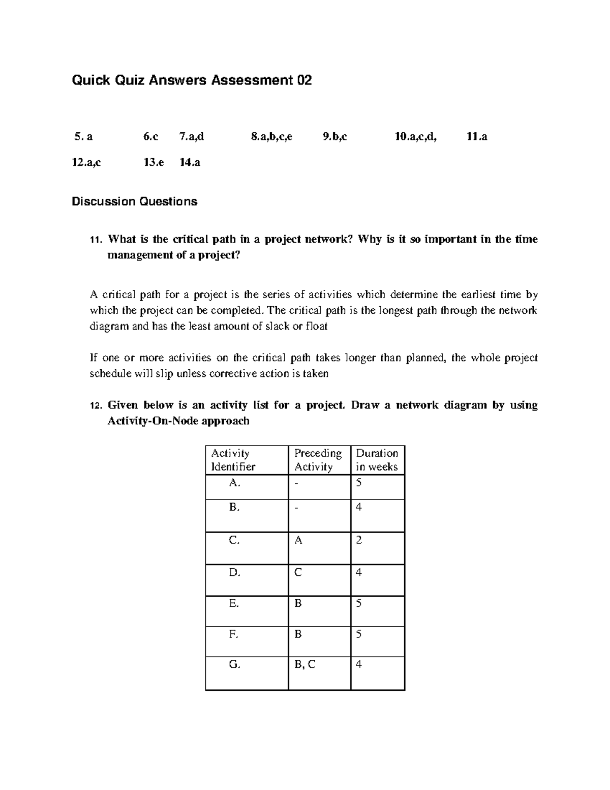 Quick Quiz Answers 02 practice Quick Quiz Answers Assessment 02 5
