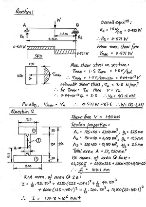 Tutorial On Combined Bending & Axial Force - Mechanics Of Structures 2A ...