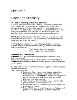 Lecture 7 Social Stratification 2 - Social Stratification & Global ...