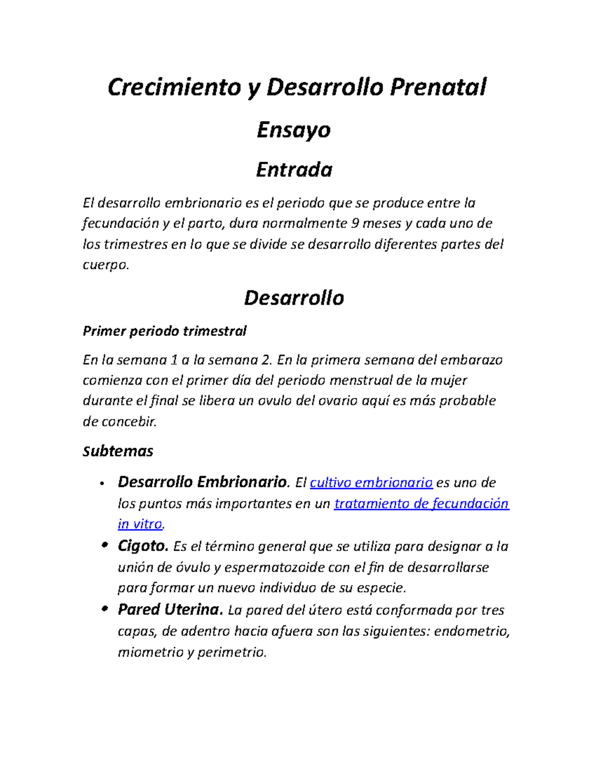 Crecimiento Y Desarrollo Prenatal - Crecimiento Y Desarrollo Prenatal ...