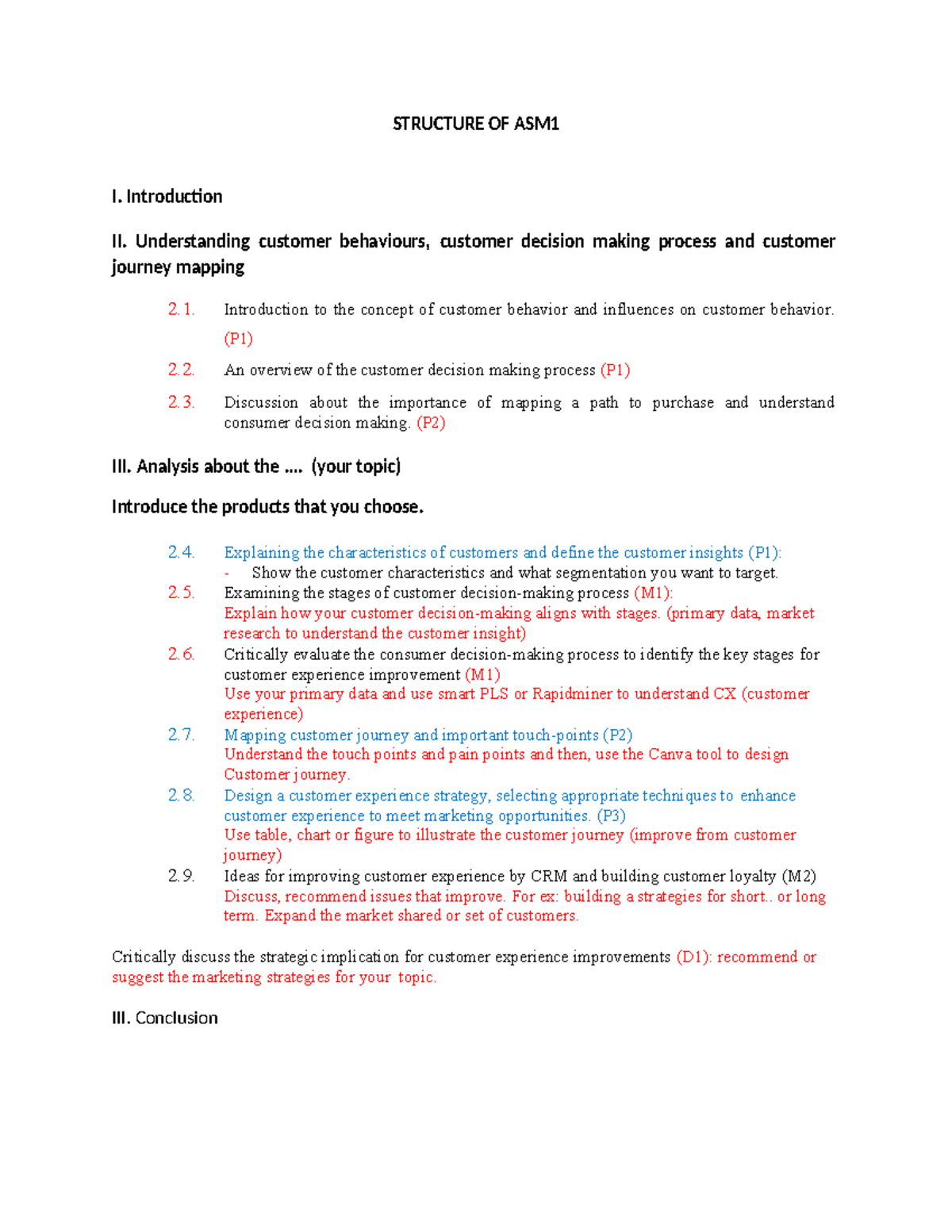 Structure OF ASM1 - 5120 - STRUCTURE OF ASM I. Introduction II ...