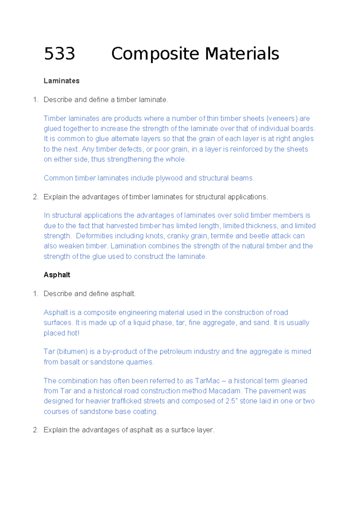 533 Composite Material DRv1 533 Composite Materials Laminates