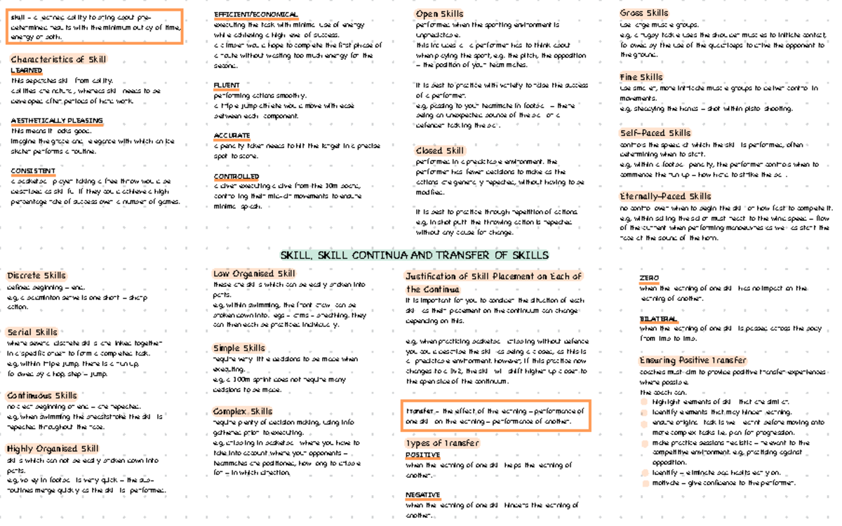 Skill Aquisition - SKILL, SKILL CONTINUA AND TRANSFER OF SKILLS skill ...