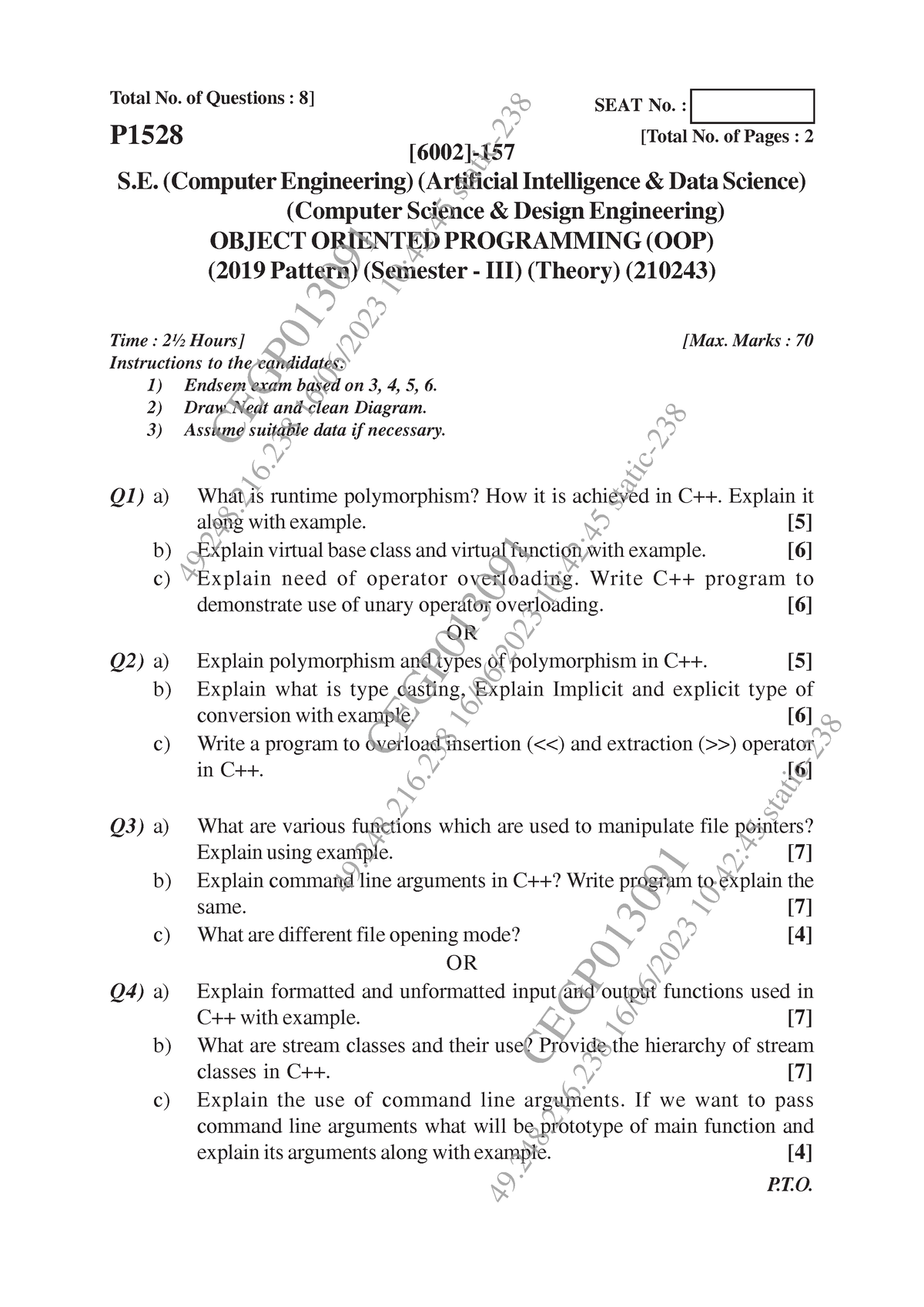 assignment question paper spring 2023