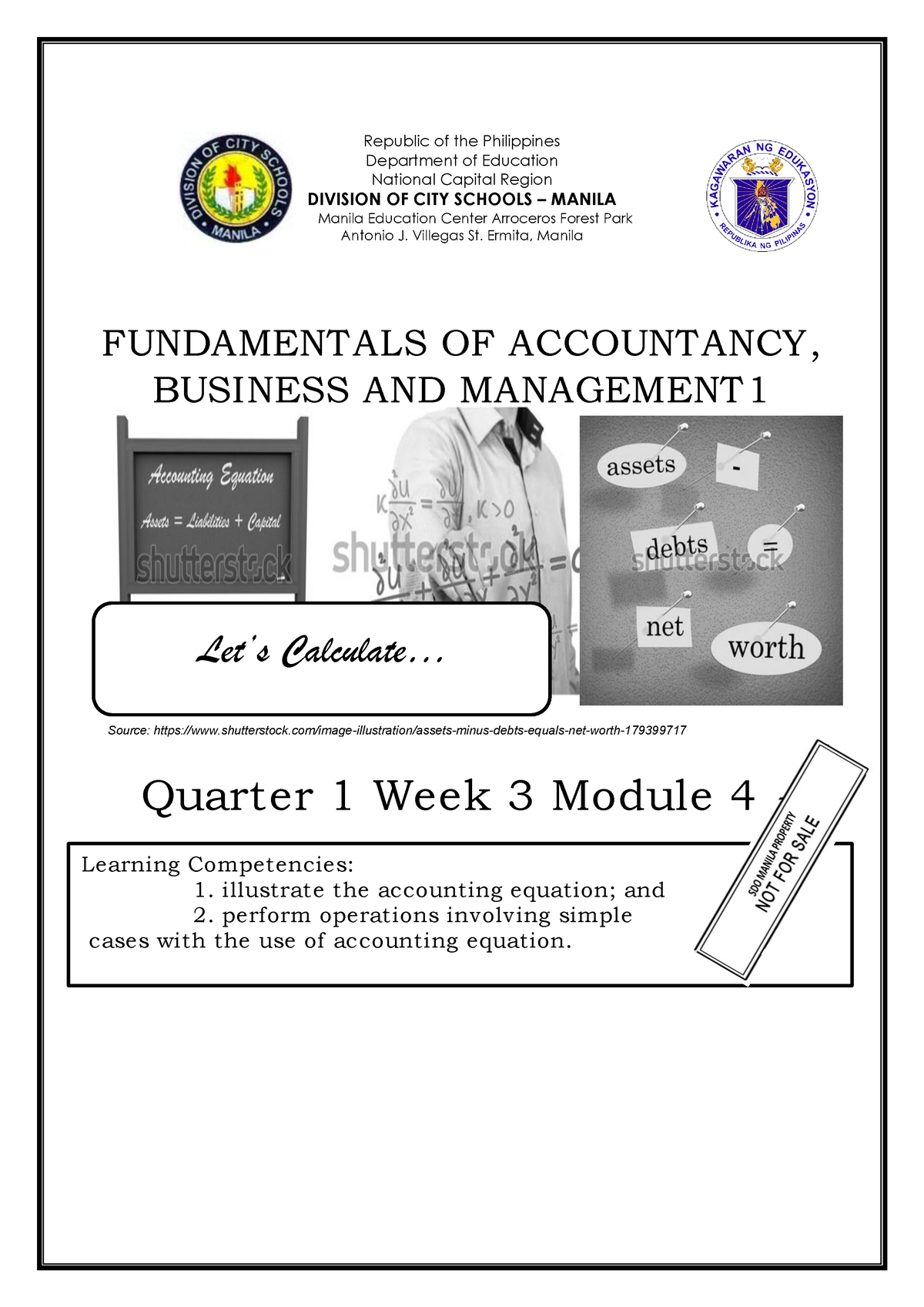 ABM 11 FAMB1 Q1 W3 Mod4 - Lecture Notes 3 - Republic Of The Philippines ...