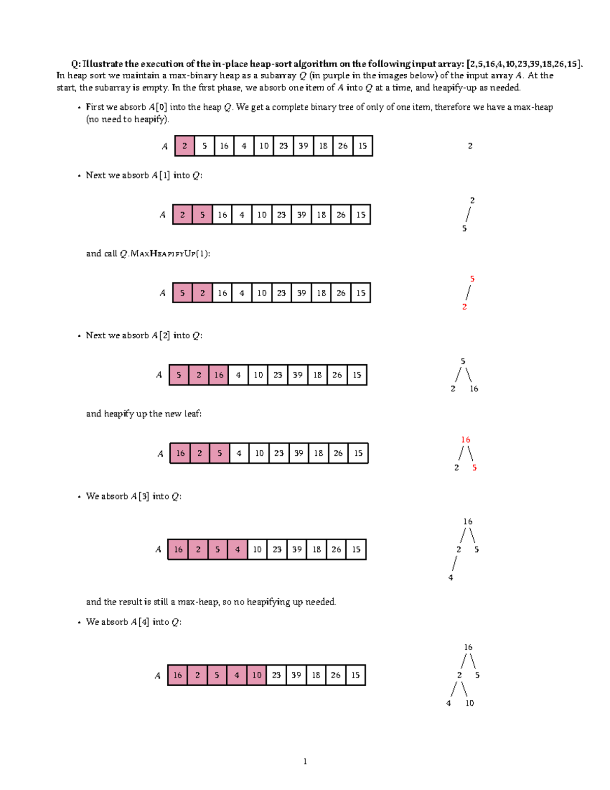 Heap2 - explanation of note materials from the practice tests - In heap ...